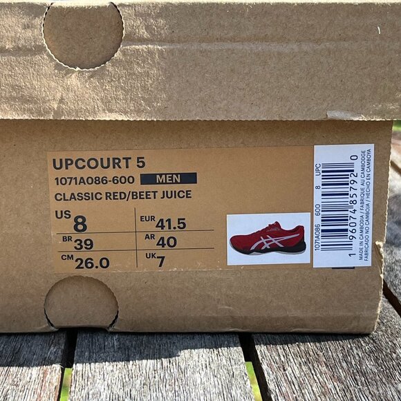 BNIB! Asics Upcourt 5 / Classic Red / Beet Juice NEVER WORN/SOLD OUT - Picture 13 of 13